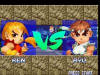 une photo d'Ã©cran de Super Puzzle Fighter 2 Turbo sur Sega Saturn